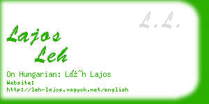 lajos leh business card